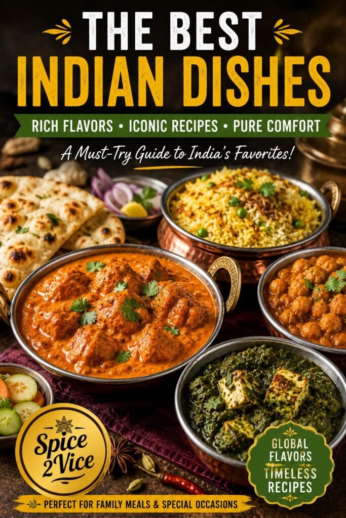 Colorful Indian Dishes With Spices