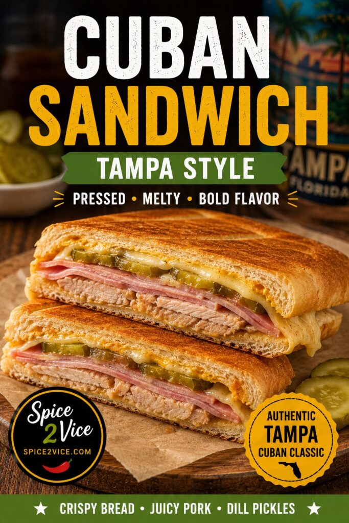 Delicious Pressed Cuban Sandwich With Pickles