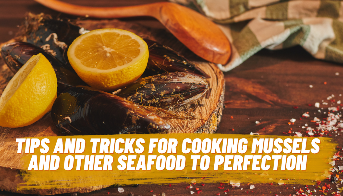 A Chef Skillfully Cooking Mussels, Illustrating Techniques From Our Comprehensive Guide On Cooking Mussels And Seafood.