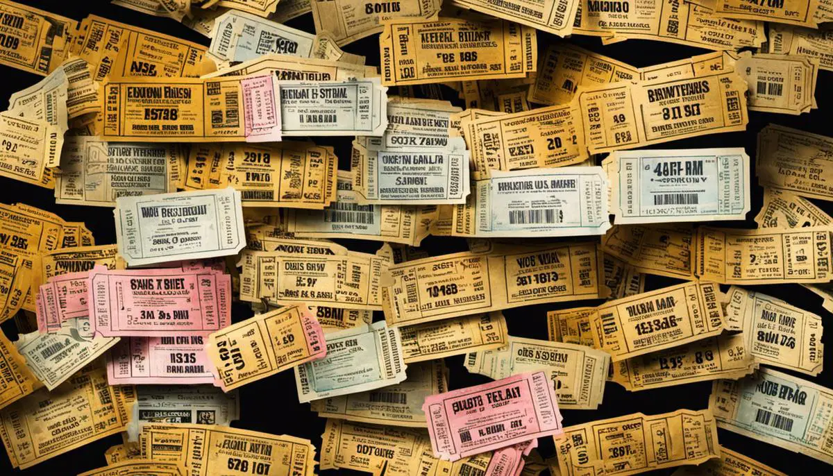 Collage Of Movie Tickets And Dollar Signs Representing The Highest Grossing Film Of All Time