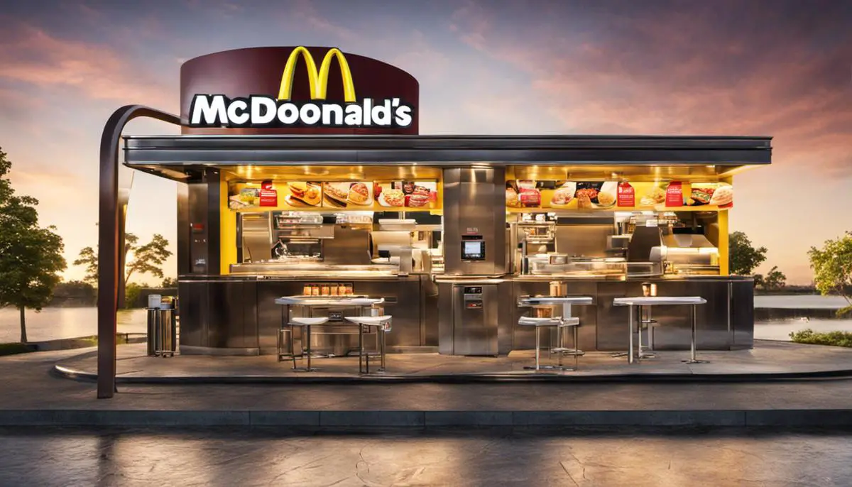 Image Illustrating The Process Of Making A Mcdonald's Sundae, Showcasing The Machinery And Ingredients Used.
