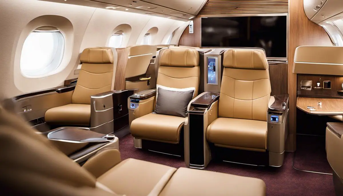Image Of Luxurious Business Class Cabins With Spacious Seating Arrangements And Comfortable Beds