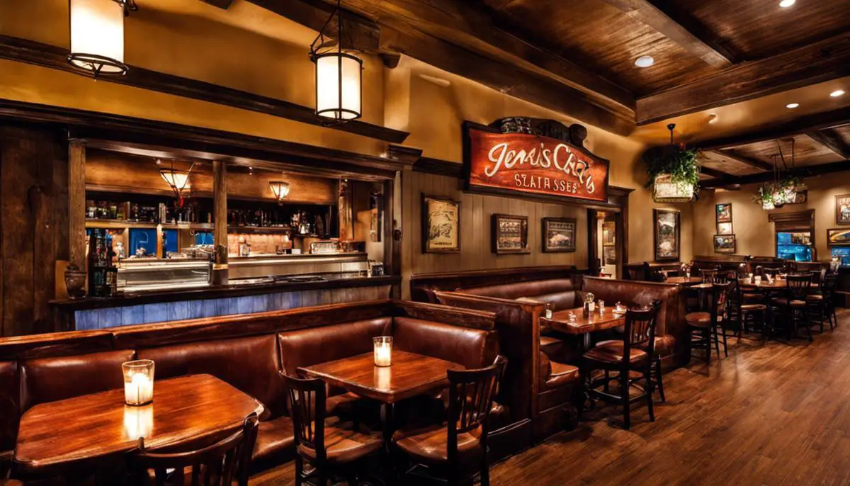 A Cozy Saltgrass Steak House In Baton Rouge With Western-Style Decor And Texas-Inspired Ambiance.