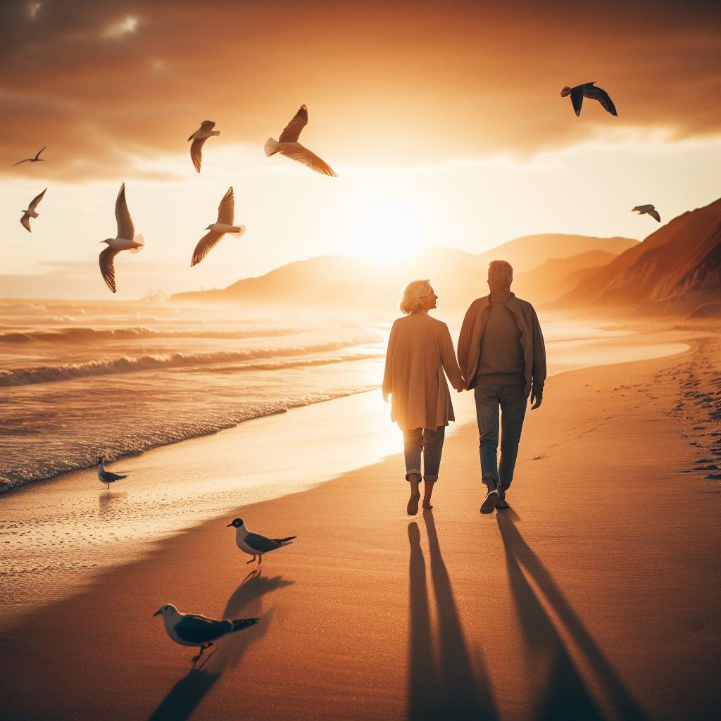 Dating Over 50 On A Beach Walk