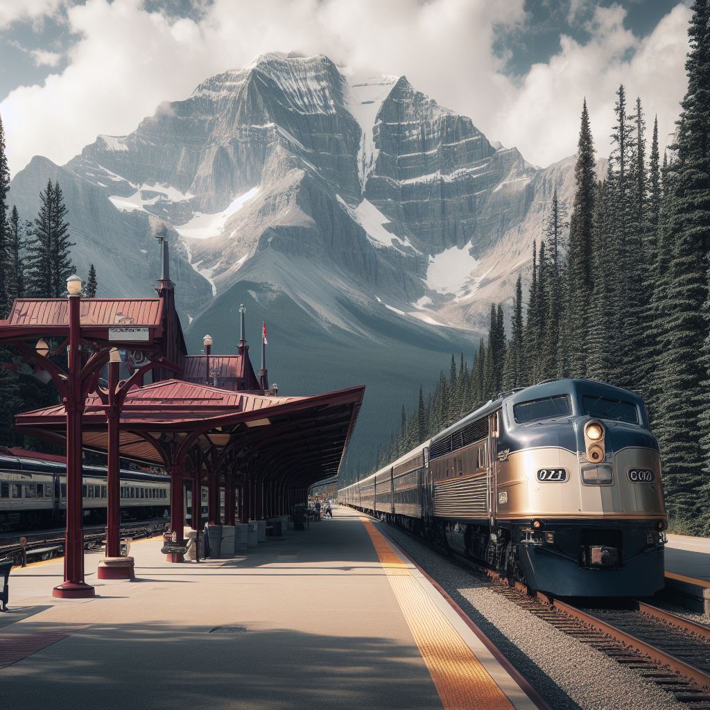 An Artist Rendition Of The Rocky Mountaineer