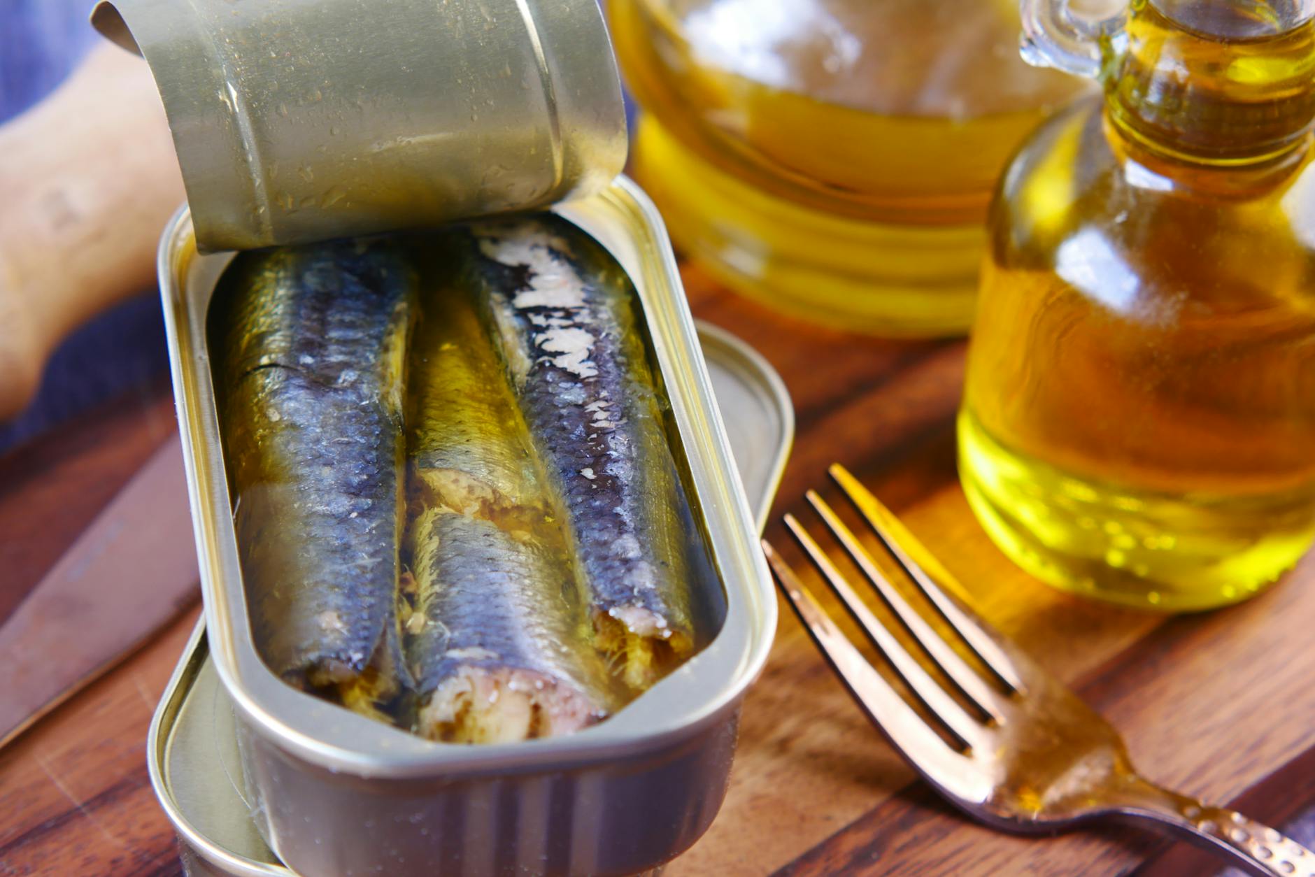 Close Up Shot Of Sardines In A Can - The Frist Step For Sardine Dip Recipes 