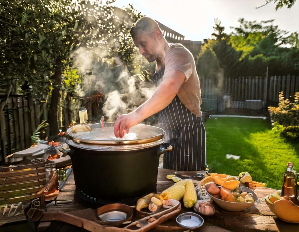 Making A Low County Boil