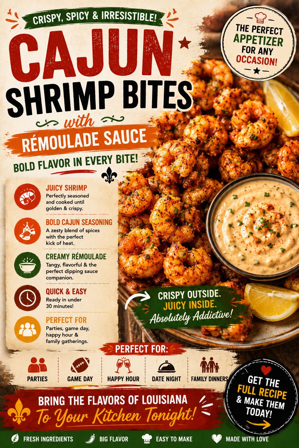 How To Make Cajun Shrimp Bites With Remoulade Sauce