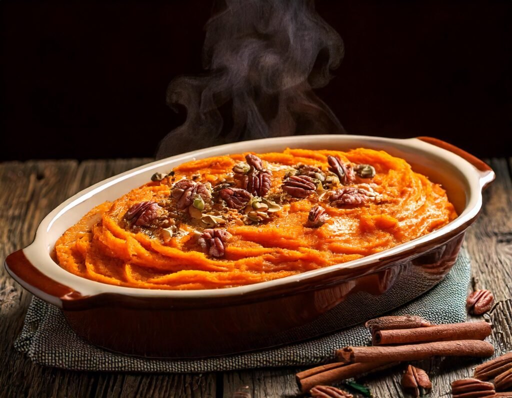 Sweet Potatoes With Brown Sugar And Crunchy Pecans