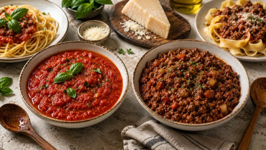Pasta Dishes With Different Sauces