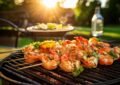 Firefly Recipe Essence A 35Mm Photo Of Shrimp Skewers Sizzling On A Grill Garnished With Cilantro 1