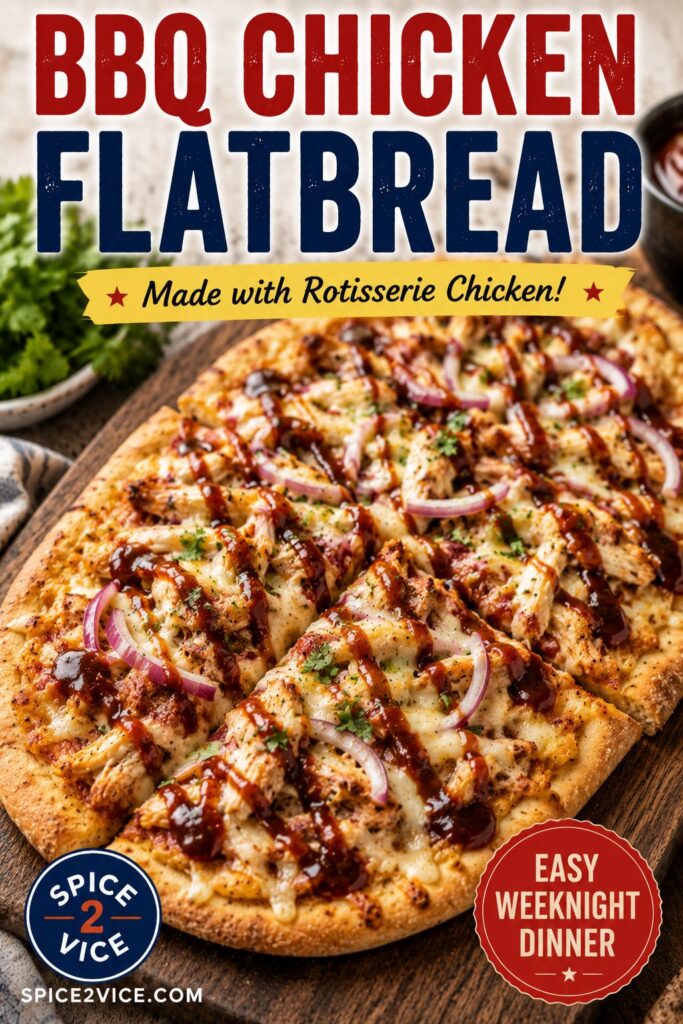 Bbq Chicken Flatbread With Toppings