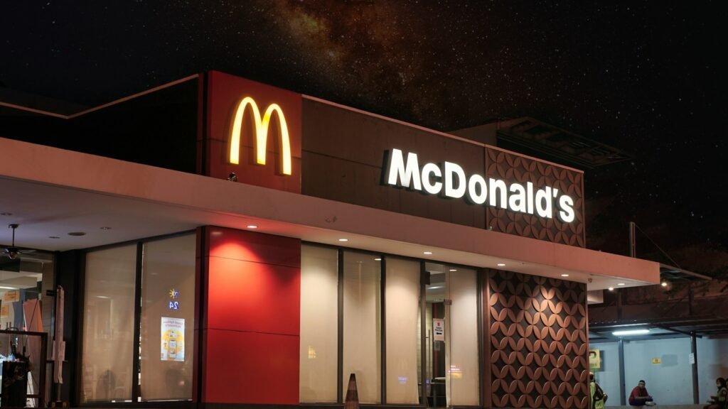 Mcdonald's Restaurant Under Starry Sky
