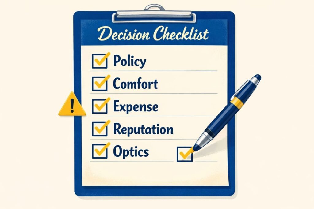 Checklist For Decision-Making Factors