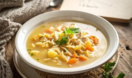 Bowl Of Chicken Noodle Soup.