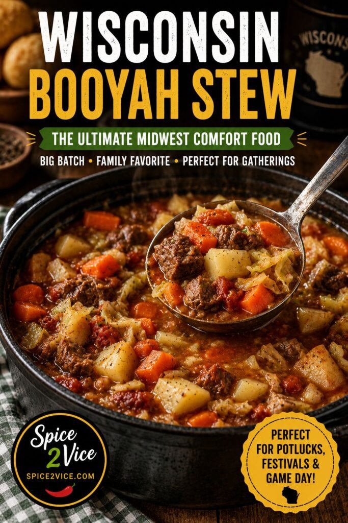 Hearty Stew In Black Pot