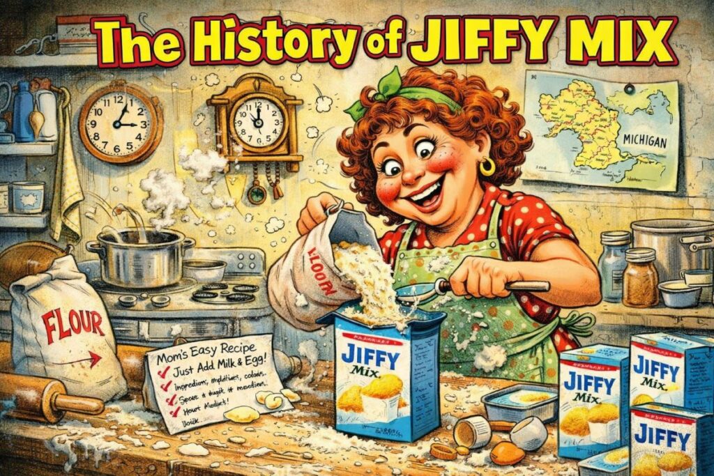 Woman Cooking With Jiffy Mix Recipes 