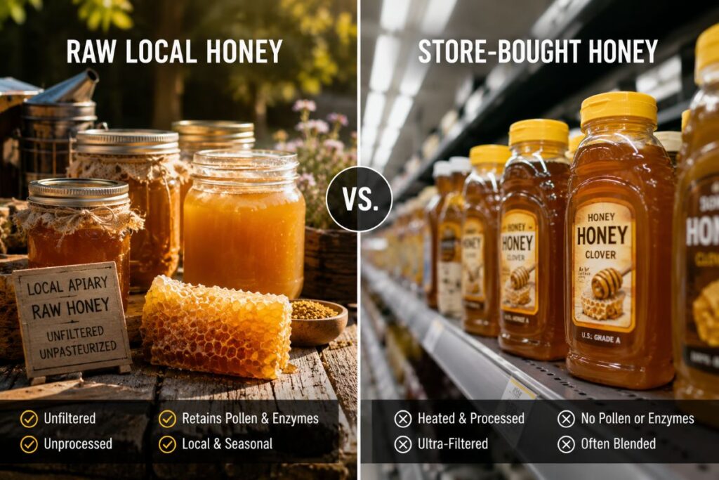 Raw Vs. Store-Bought Honey Comparison
