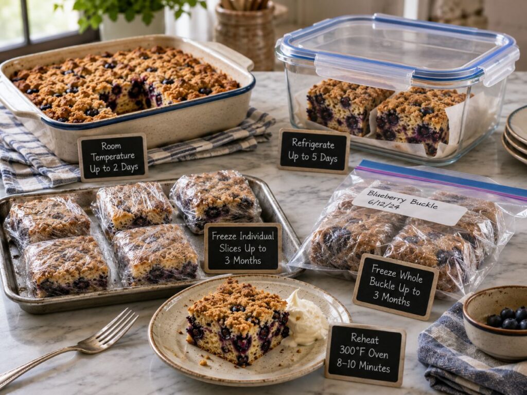 Blueberry Buckle Storage And Reheating Instructions