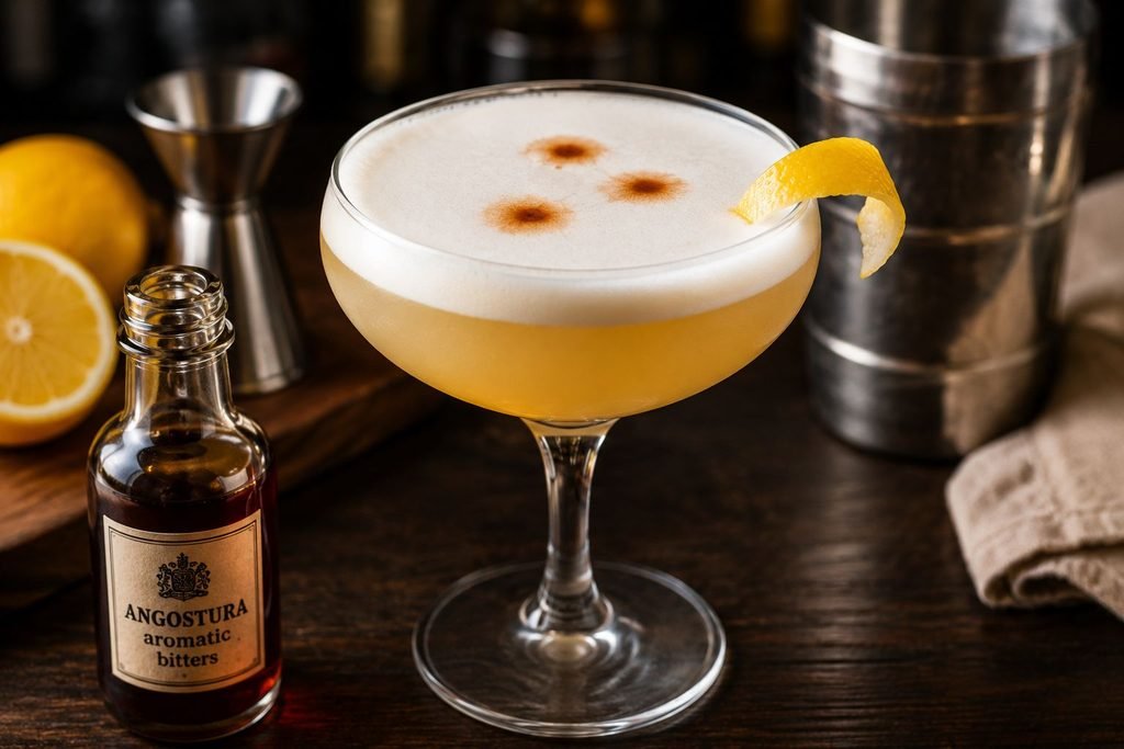 Golden Lemon Bitters Cocktail