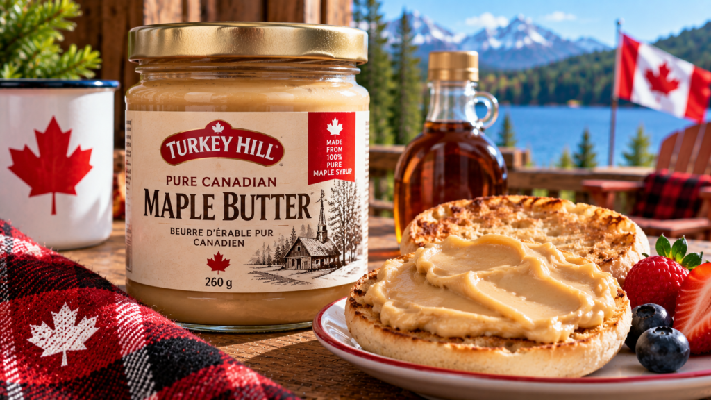 Maple Butter With Scenic Background.