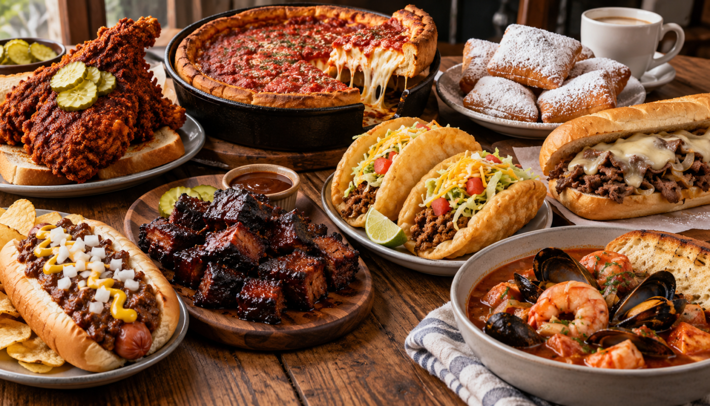 Variety Of Delicious Comfort Foods