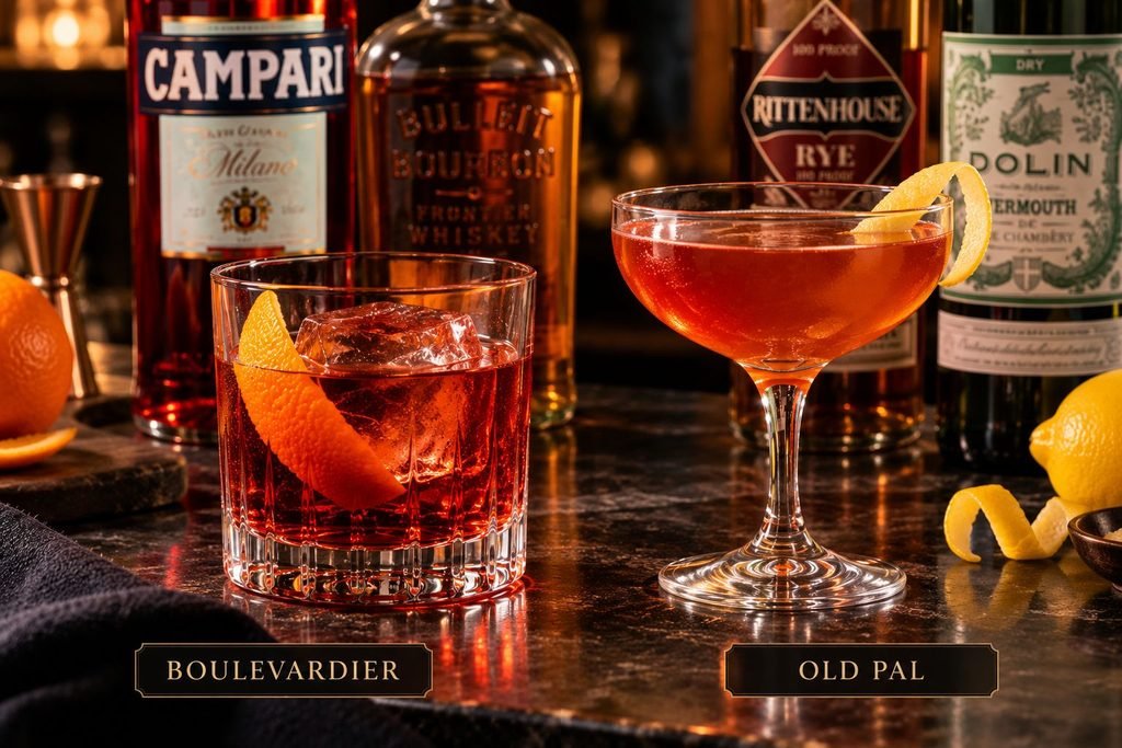 Boulevardier And Old Pal At Golden Hour