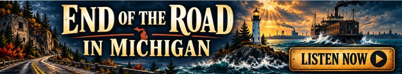 End Of The Road In Michigan Banner