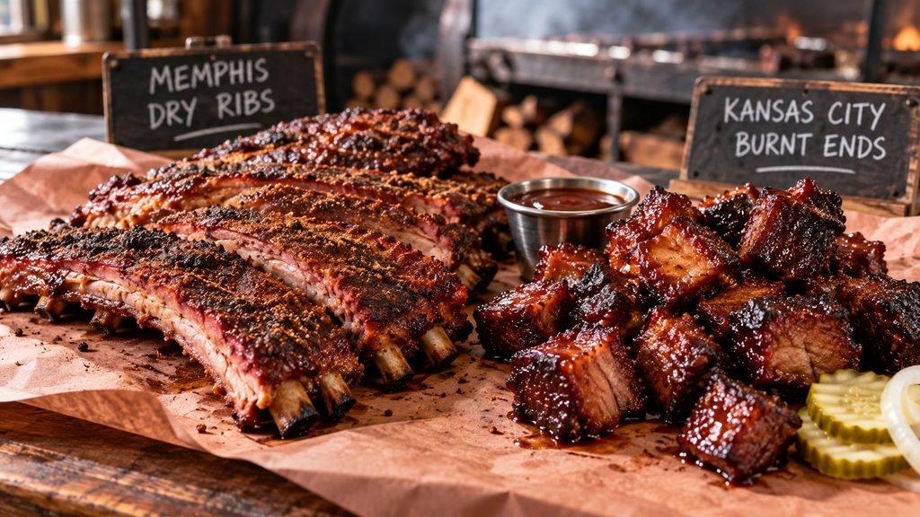 Memphis Ribs And Kansas City Burnt Ends
